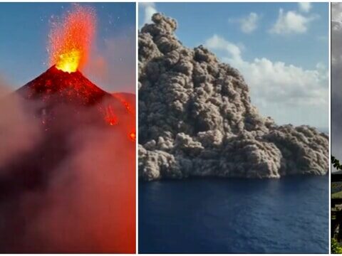 Spazio aereo chiuso dopo l'eruzione dell'Etna, allerta rossa per Stromboli: la situazione attuale