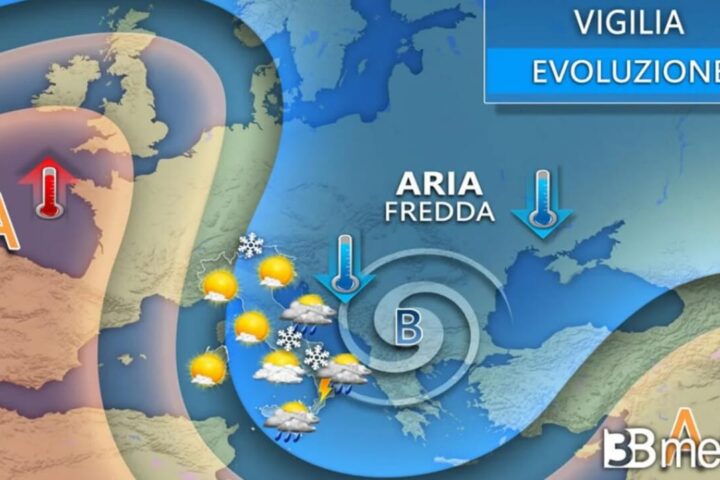 La burrasca di Natale flagella l'Italia: freddo e neve per il vortice artico