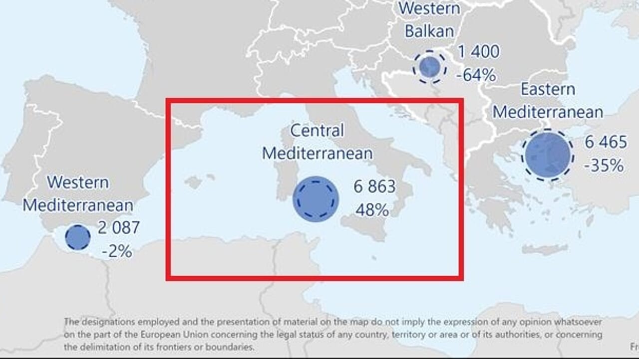 Quella italiana è l'unica rotta in cui gli sbarchi di migranti sono in crescita