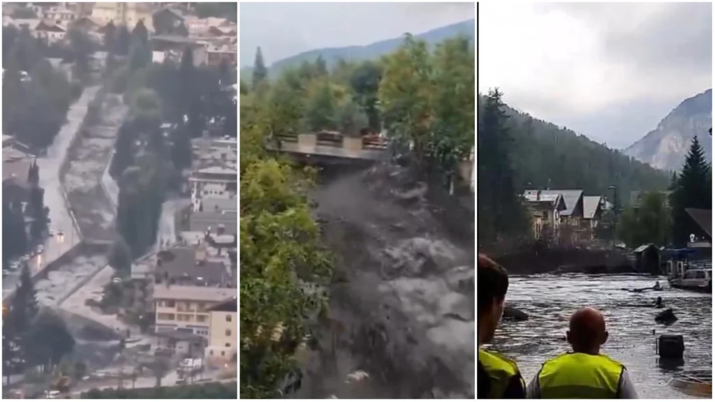 Esondazione a Bardonecchia, il Rio Frejus straripa: la sindaca invita a rimanere a casa