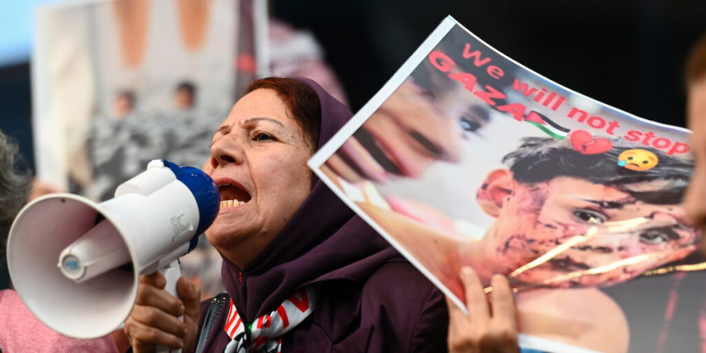 La "marcia verso Gaza" è attualmente ferma.