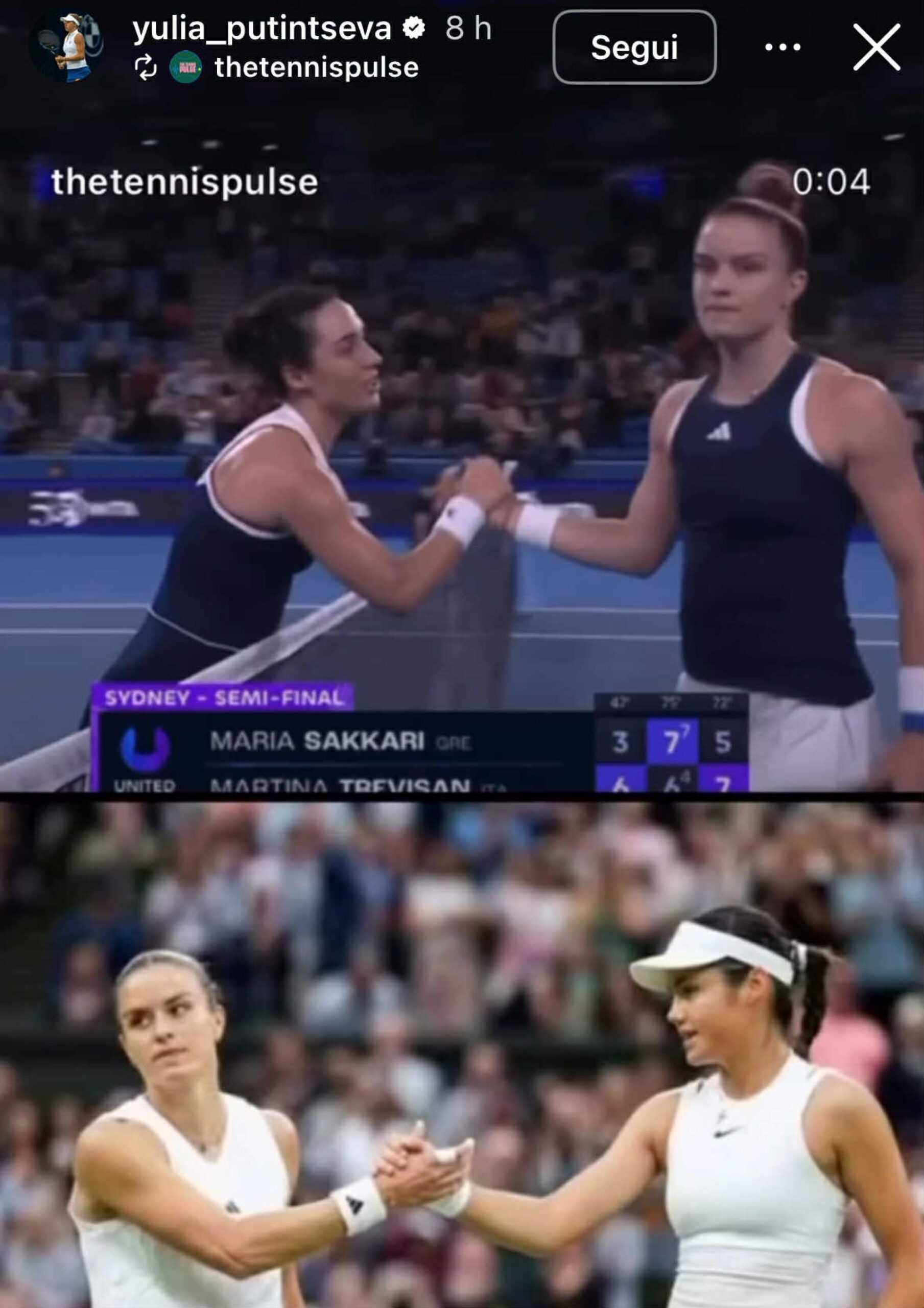 Lite infuocata tra Sakkari e Putintseva a Bad Homburg