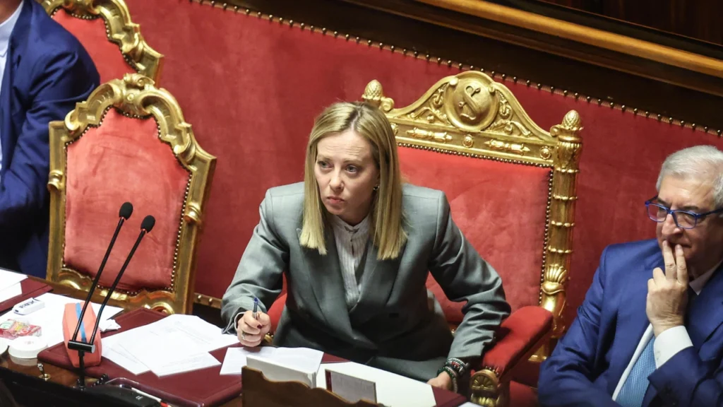 Meloni spiega il significato di "Si vis pacem para bellum" al Senato