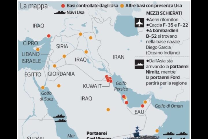 Portaerei, caccia e bombardieri strategici: gli Stati Uniti preparati per un possibile attacco all'Iran
