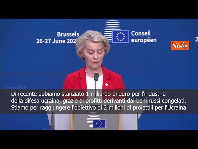 Von der Leyen: 1 miliardo di euro per la difesa ucraina