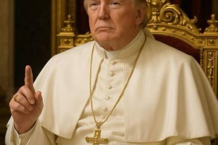 Trump si trasforma in Superman: la nuova immagine simbolo di supremazia dopo il vestito da Pontefice