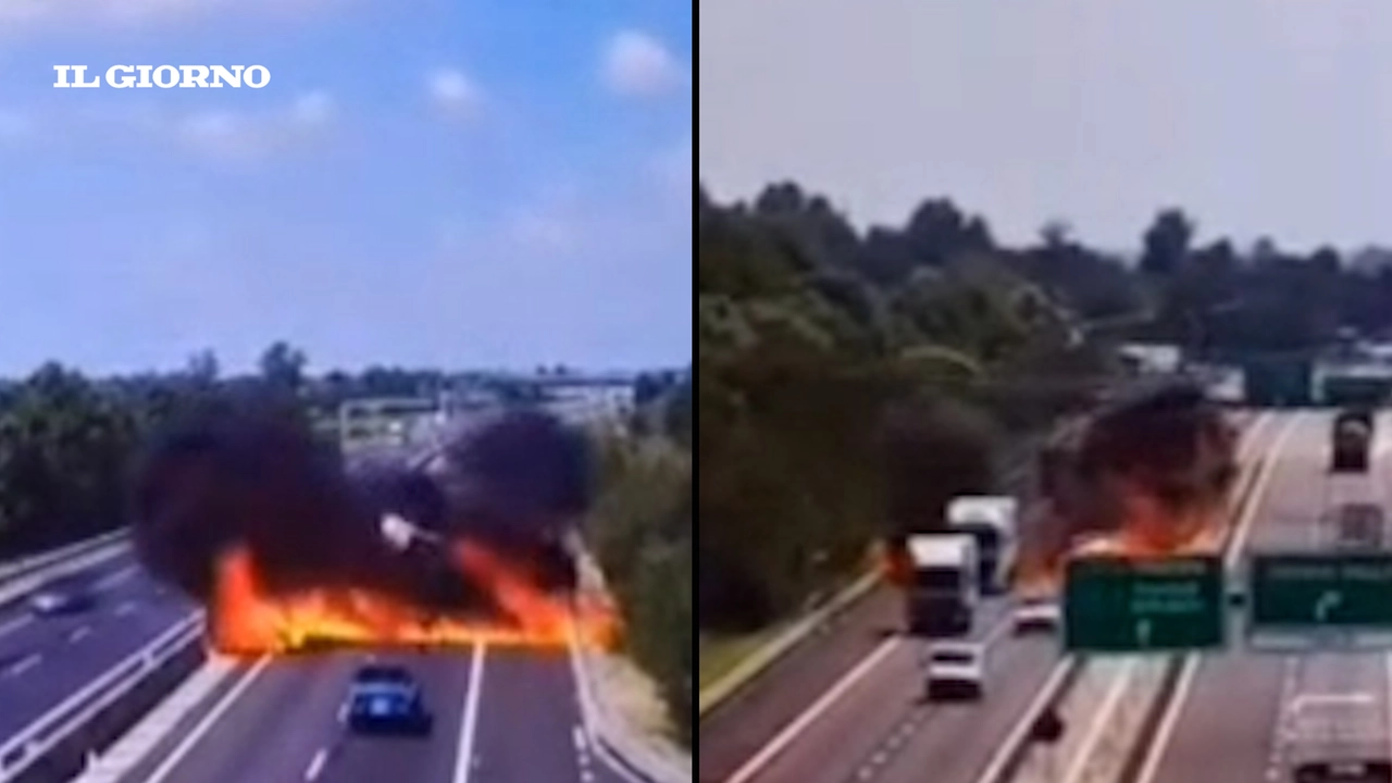 Video dello schianto a Brescia: ultraleggero precipita tra le auto