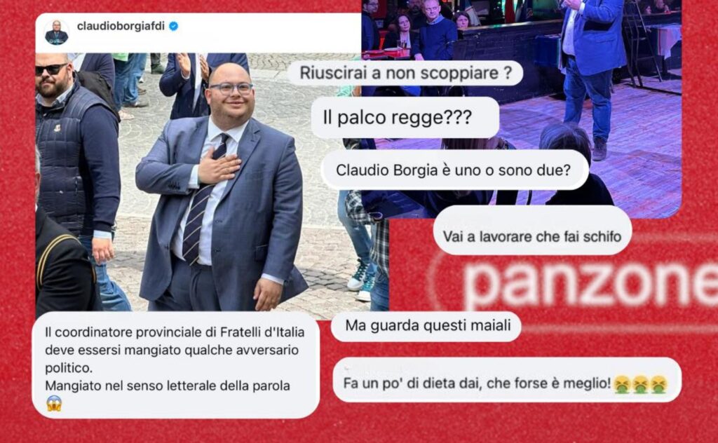 Claudio Borgia denuncia il body shaming e lancia un appello per combattere l'orrenda pratica