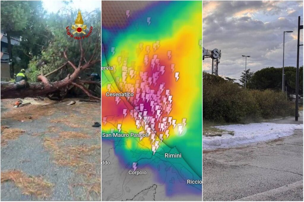 Maltempo in Romagna: danni e allagamenti a Cervia, Rimini e Riccione