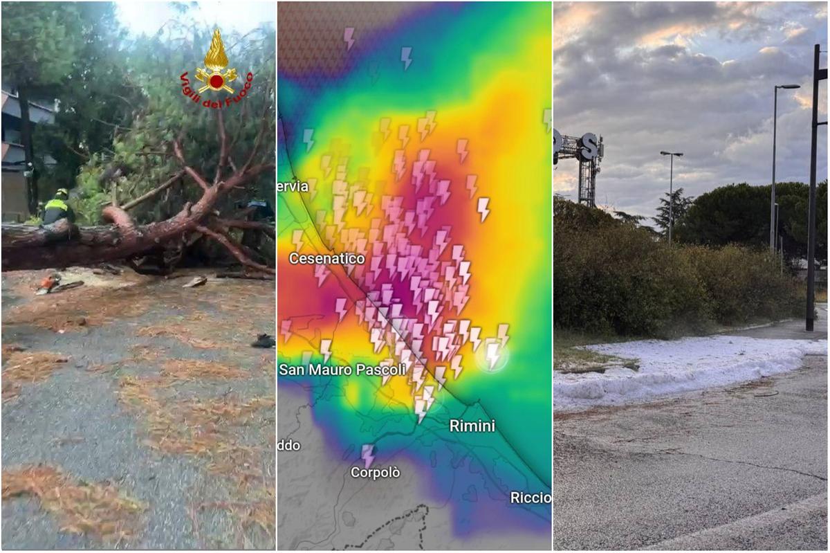 Maltempo in Romagna: danni e allagamenti a Cervia, Rimini e Riccione