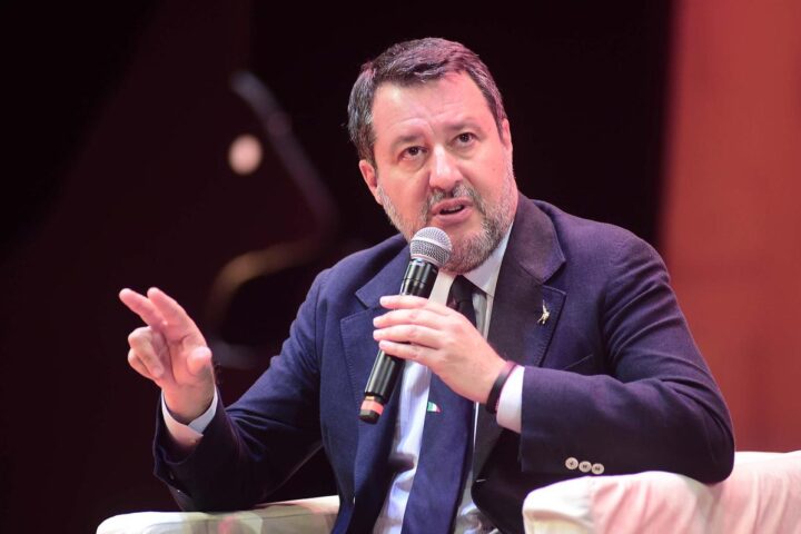 Matteo Salvini interviene al Meeting di Rimini sui temi delle infrastrutture e della politica estera