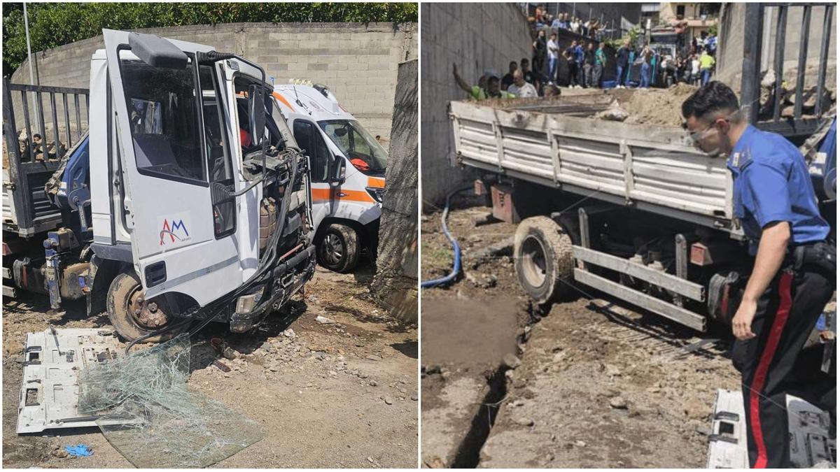 Camion investe cantiere stradale a Sinopoli: un morto e due feriti per incidente