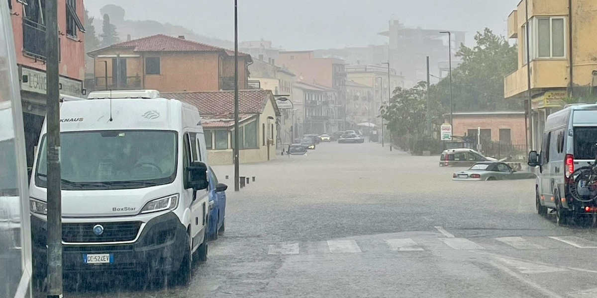 Forti nubifragi all'Isola d'Elba: Portoferraio e altre aree allagate