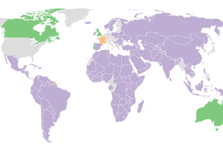 La mappa degli stati che riconoscono ufficialmente la Palestina