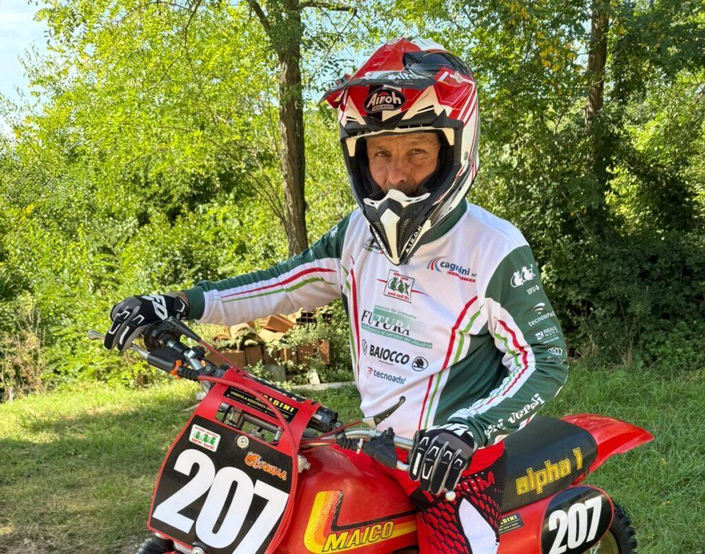 Manlio Giachè vince il titolo di campione italiano di motocross d'epoca a Cremona