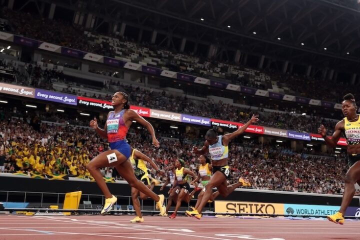 Oblique Seville e Melissa Jefferson-Wooden vincono le finali dei 100 metri ai Mondiali di atletica di Tokyo