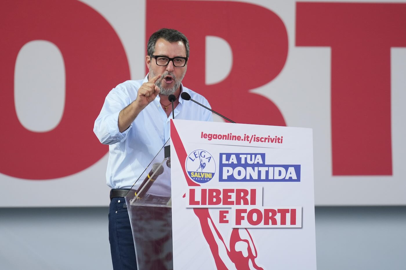 Salvini a Pontida: «Impossibile il riconoscimento della Palestina finché ci sono atti di violenza»