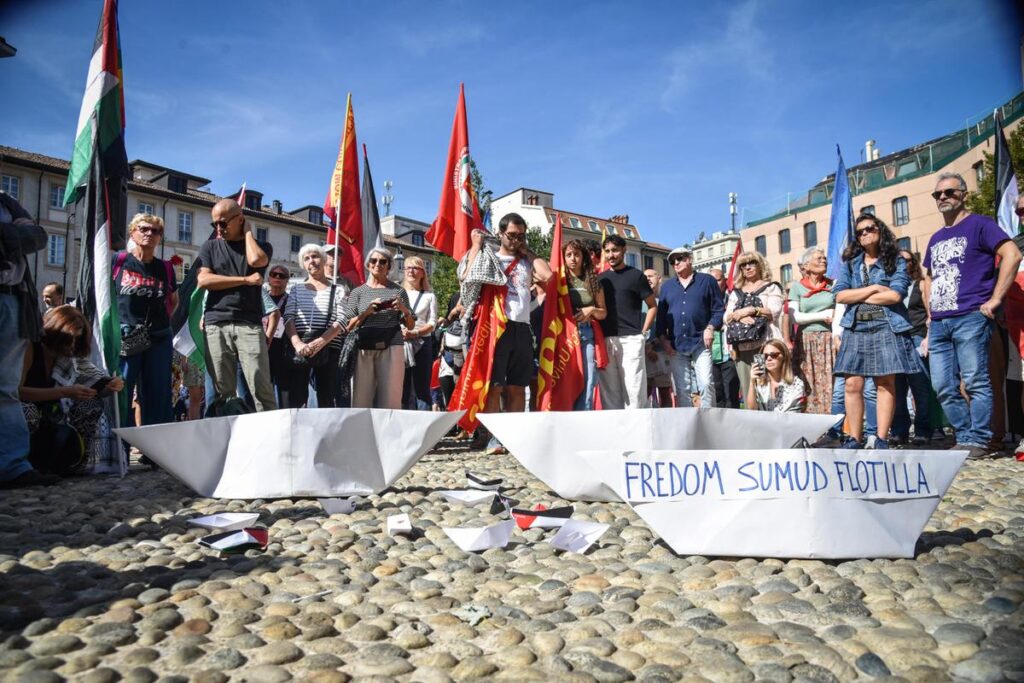 Usb: cento piazze in Italia per Gaza, Cgil avverte: "sciopero generale in caso di attacco alla Flotilla"