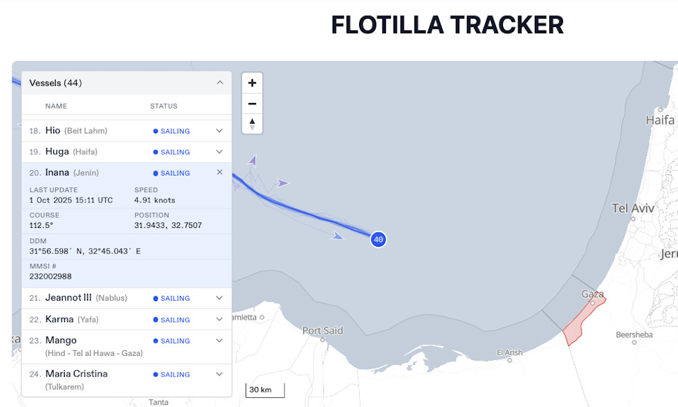Barche della Global Sumud Flotilla verso Gaza, attese intercettazioni da parte delle forze israeliane