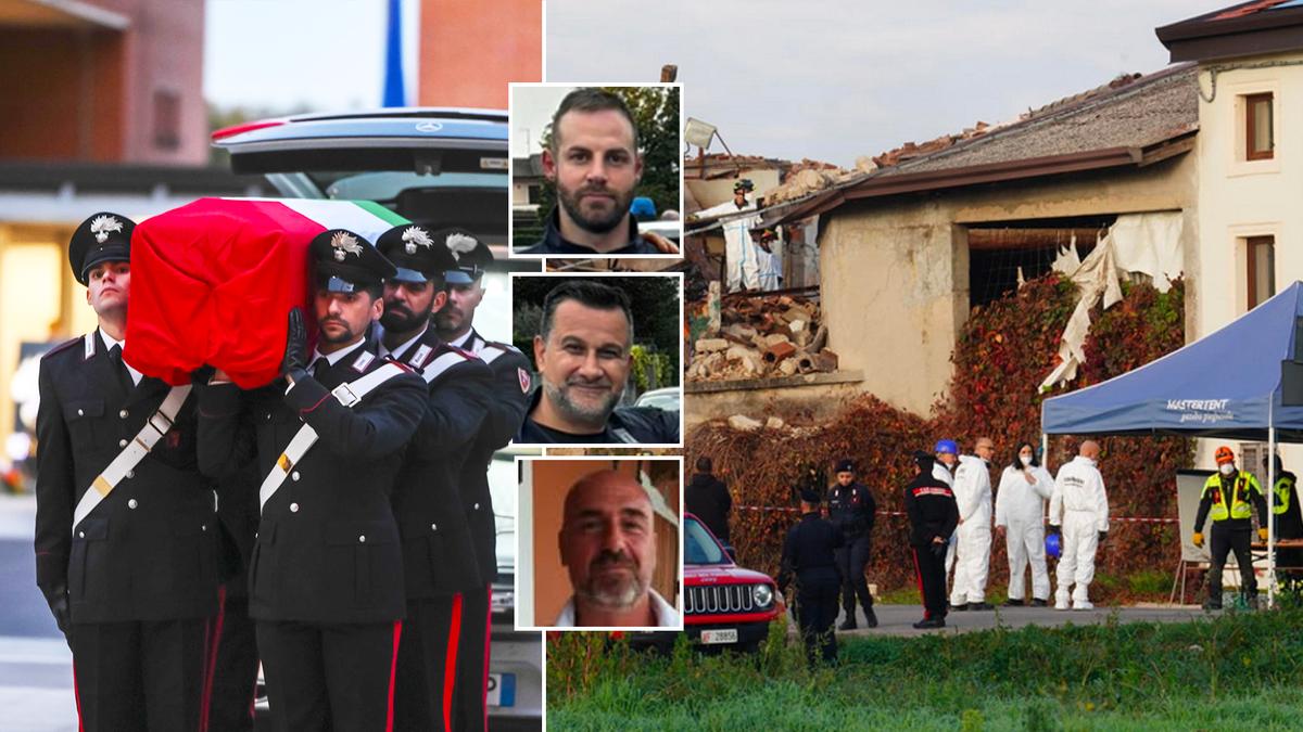 Funerali di Stato per i carabinieri uccisi nell'esplosione a Castel D'Azzano a Padova