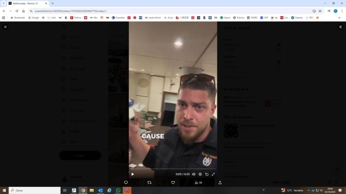 La polizia israeliana sostiene che la Flotilla non trasportasse aiuti per Gaza, ma gli organizzatori respingono le accuse