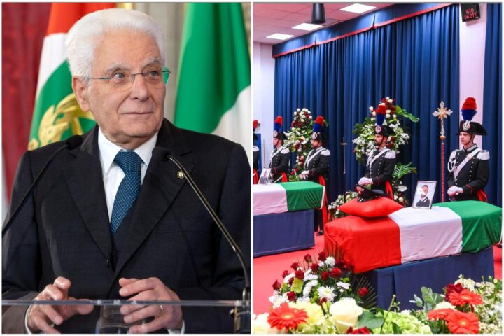 Mattarella e Meloni presenti ai funerali dei tre carabinieri morti nell'esplosione a Castel D'Azzano
