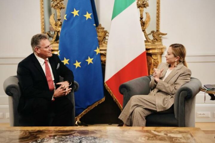 Meloni incontra Sefcovic: focus su commercio e sicurezza economica europea