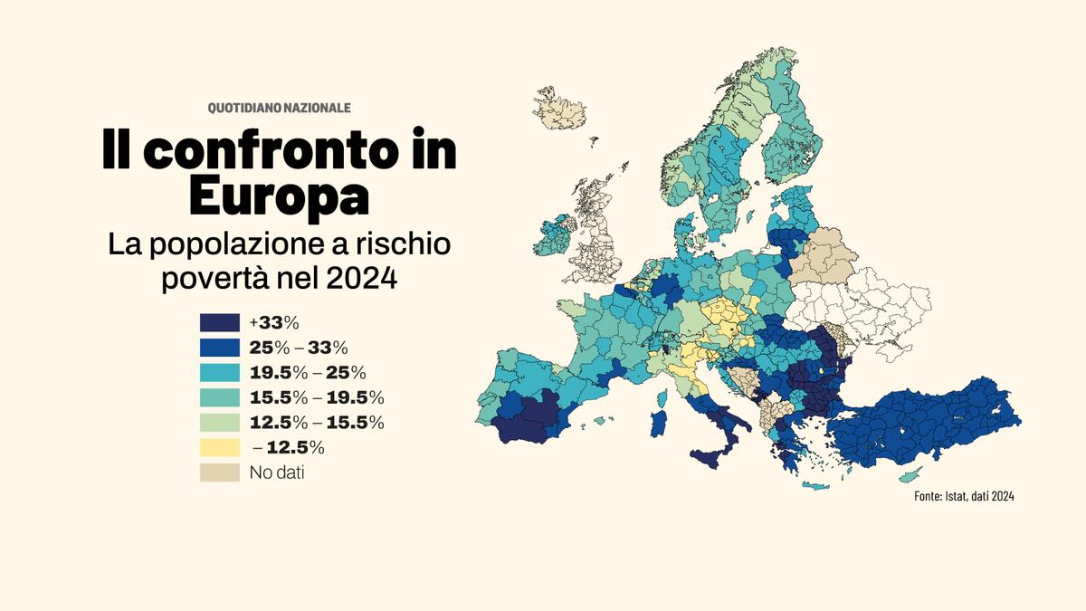 Povertà in Italia: il divario tra Nord e Sud è allarmante secondo Eurostat e Istat