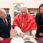 Rania e re Abdhullah ricevuti da papa Leone XIV al Quirinale dopo visita a Mattarella