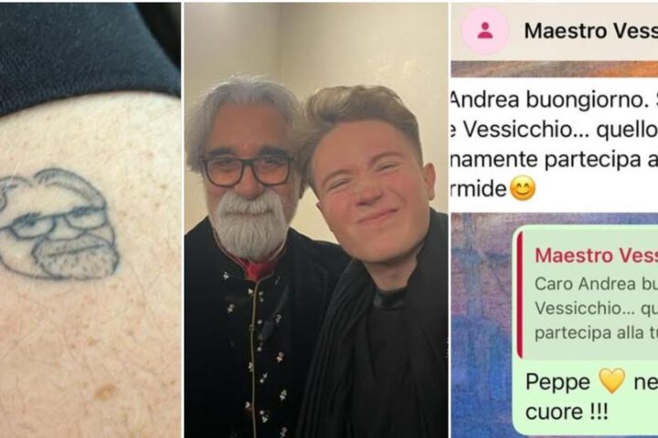Alfa celebra il maestro Vessicchio con un tatuaggio e un toccante messaggio su Instagram