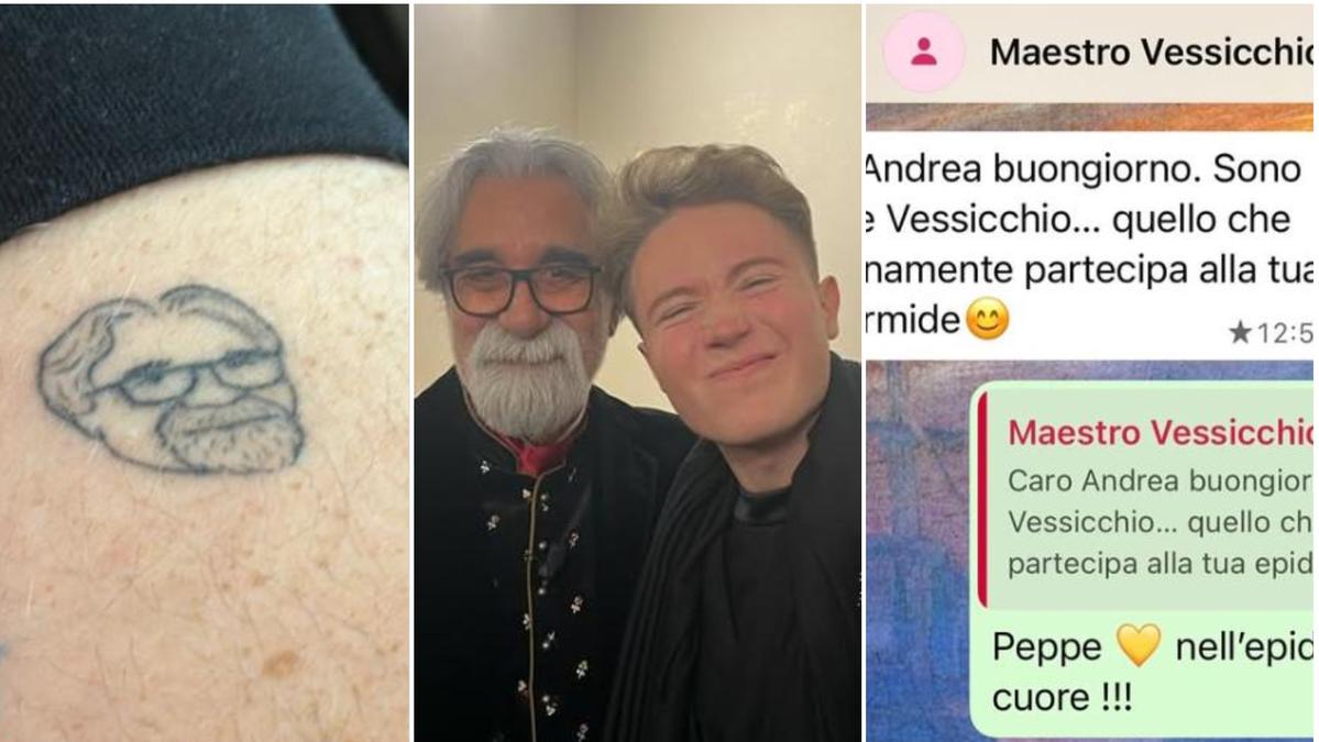Alfa celebra il maestro Vessicchio con un tatuaggio e un toccante messaggio su Instagram