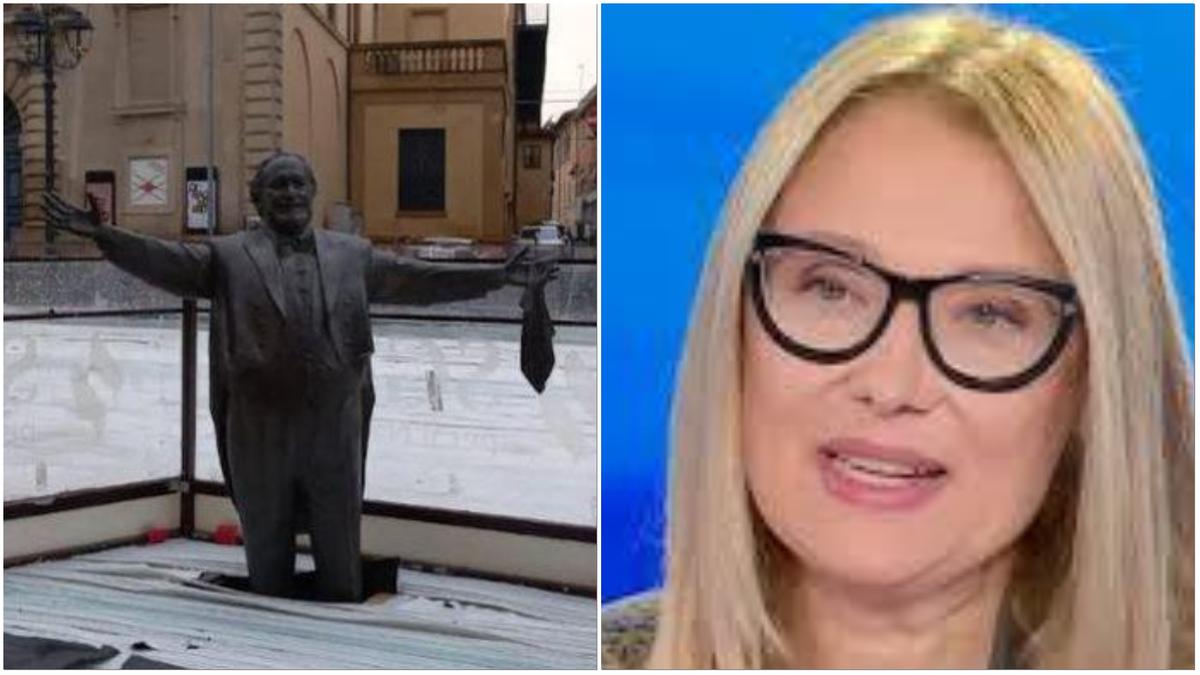 Statua di Pavarotti nella pista di ghiaccio di Pesaro, la vedova: “È indegno”