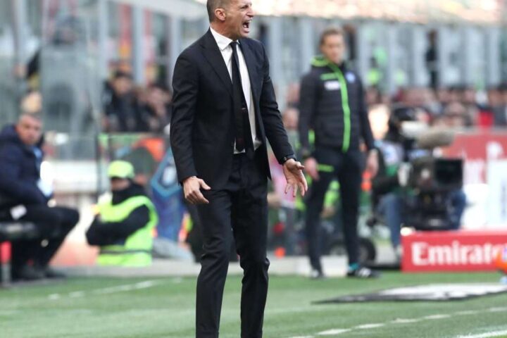 Allegri soddisfatto nonostante il pareggio del Milan contro il Sassuolo