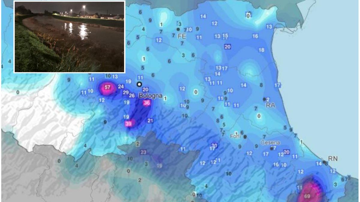 Allerta rossa in Emilia Romagna per il fiume Idice, province di Bologna, Ferrara e Ravenna colpite dal maltempo