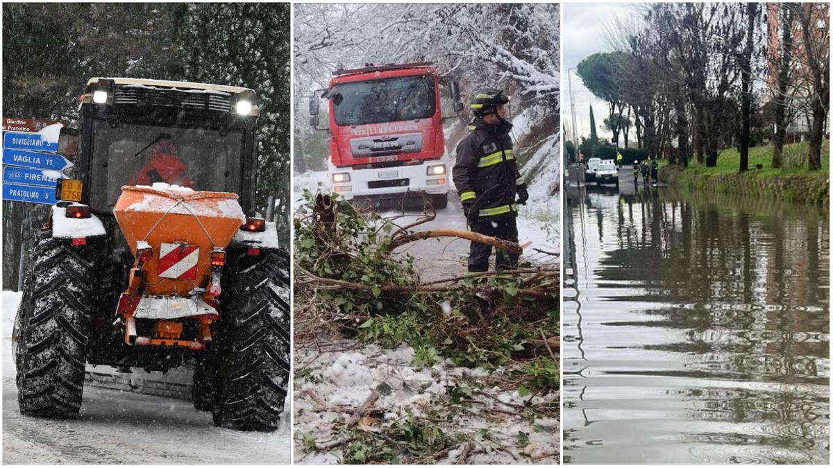 Allerta meteo in Italia: neve, gelate e esondazione dell'Aniene a Roma con evacuazione di una famiglia