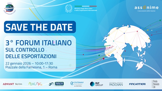 Domani il III Forum Italiano sul Controllo delle Esportazioni alla Farnesina