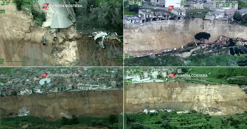 Giorgia Meloni visita Niscemi dopo frana che ha sfollato oltre 1.500 persone