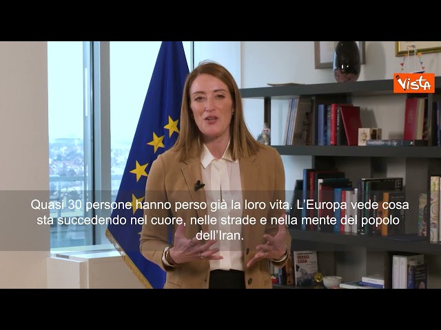 Metsola: l'Europa osserva la lotta del popolo iraniano per la dignità e il cambiamento