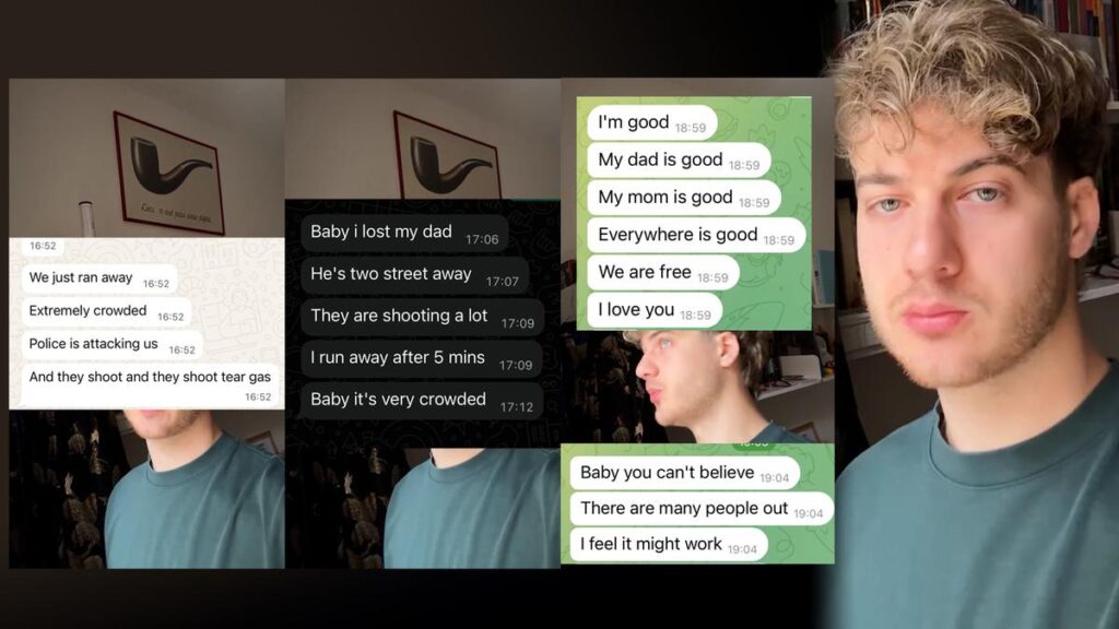 Niccolò Califano: “La mia ragazza in Iran, protesta mentre i colpi di arma da fuoco risuonano. Mi ha chiamato: è viva e lotta per una vita migliore”