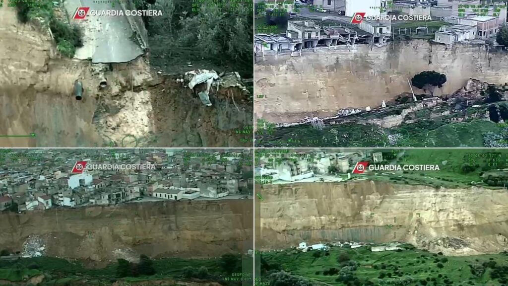 Niscemi colpita da frana di 4 chilometri, oltre 1.500 sfollati in cerca di aiuto