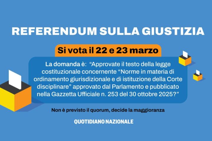 Referendum giustizia, il Tar conferma le date del voto: 22 e 23 marzo 2026