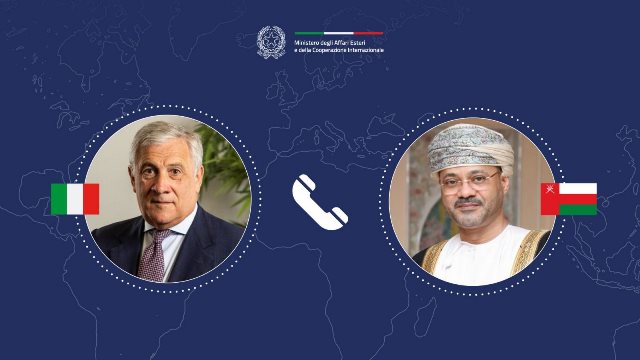 Tajani dialoga con Al Busaidi: focus sulla situazione in Iran e lo sviluppo di Gaza