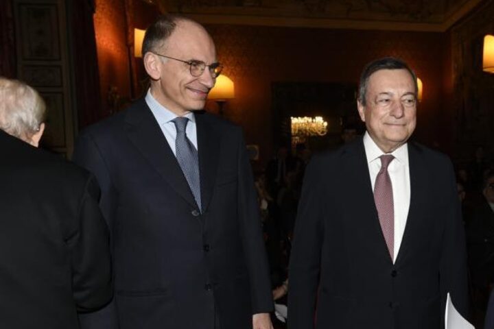 Draghi e Letta propongono idee per rilanciare la competitività dell'Ue a Bruxelles