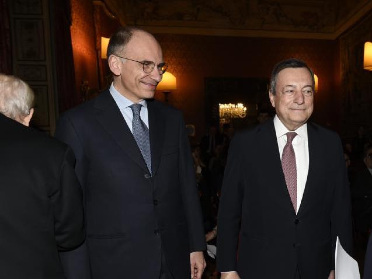 Draghi e Letta propongono idee per rilanciare la competitività dell'Ue a Bruxelles