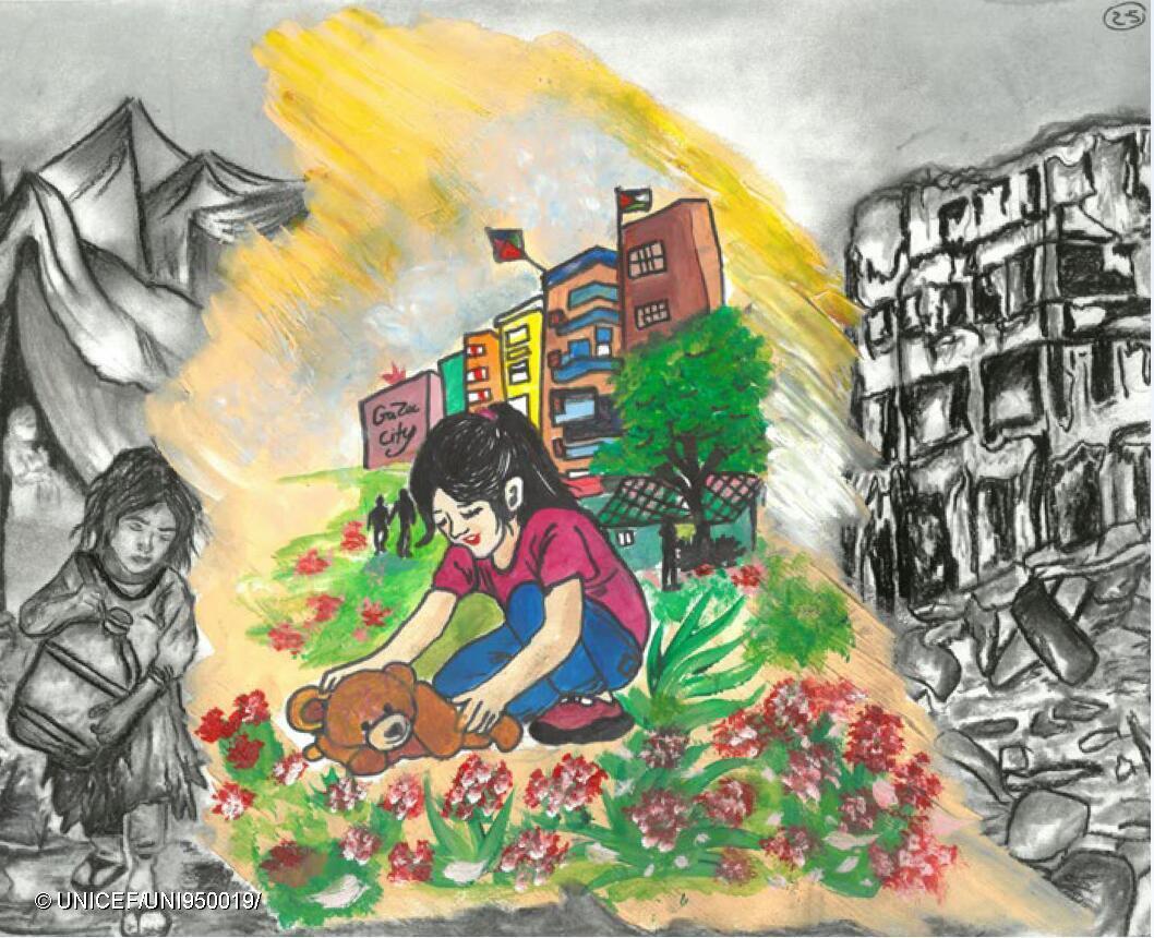 I bambini di Gaza chiedono rifugi, scuole e ospedali: l'iniziativa "The Gaza We Want" di Unicef