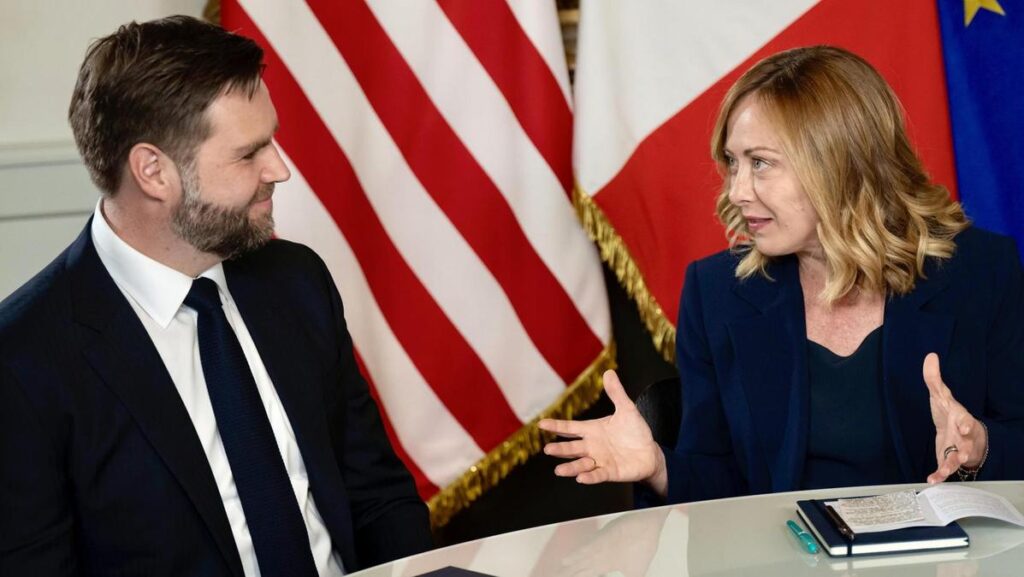 JD Vance incontra Giorgia Meloni a Milano per inaugurazione Olimpiadi invernali