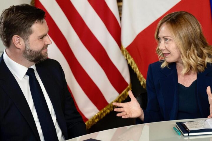 JD Vance incontra Giorgia Meloni a Milano per inaugurazione Olimpiadi invernali