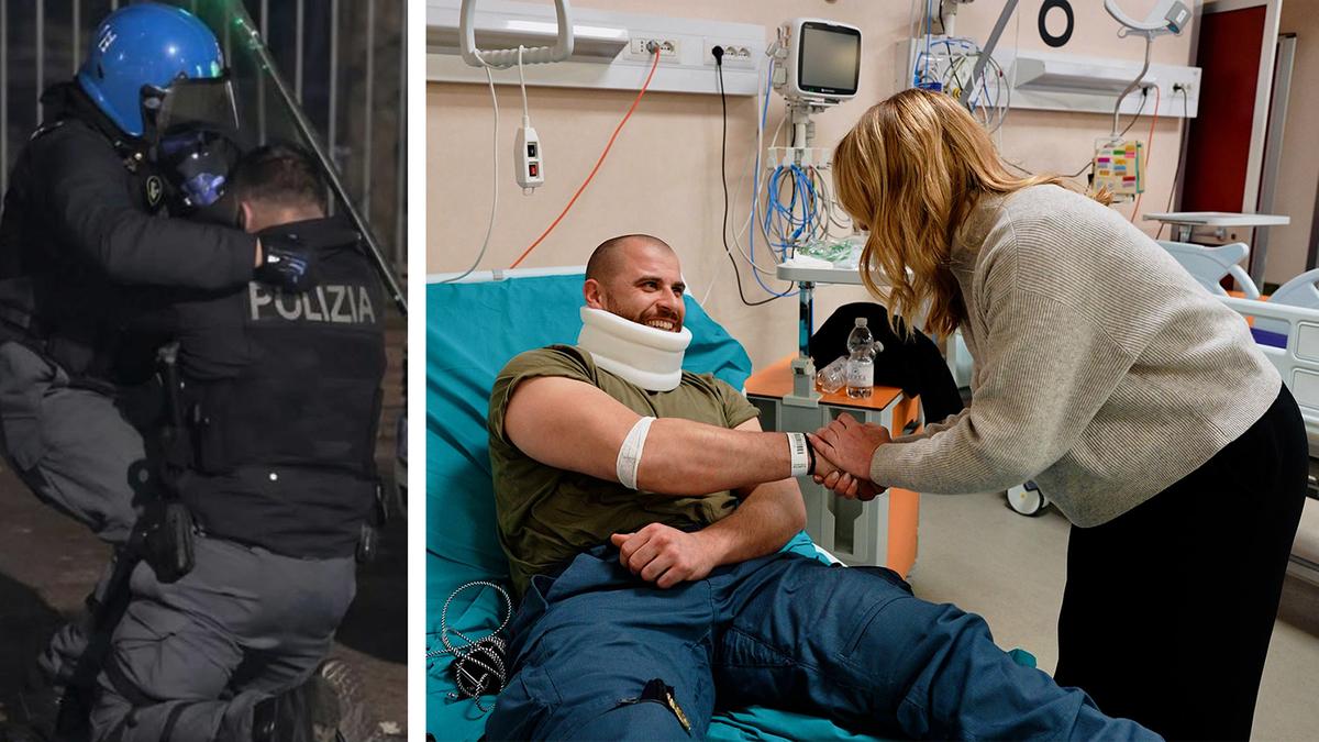 Lorenzo Virgulti, il poliziotto che ha difeso il collega Alessandro Calista durante gli scontri a Torino, sta bene e tornerà presto a casa