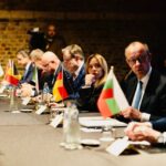 Meloni partecipa all'incontro informale dei leader Ue al castello di Alden Biesen in Belgio