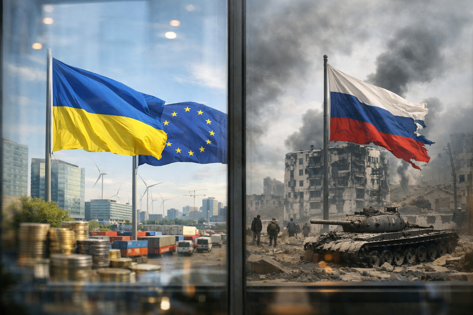 L'espansione economica ucraina nell'UE contrasta con le crisi interne russe